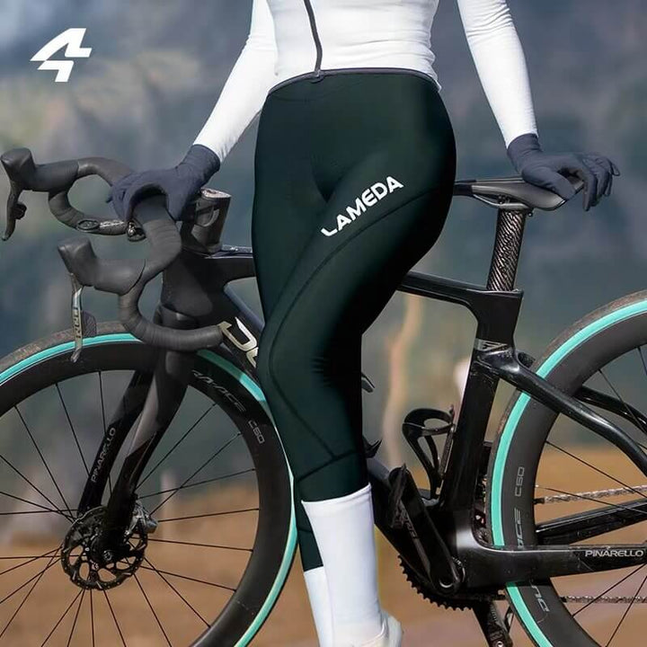 Women's Autumn And Winter Fleece Warm High Waist Cycling Pants