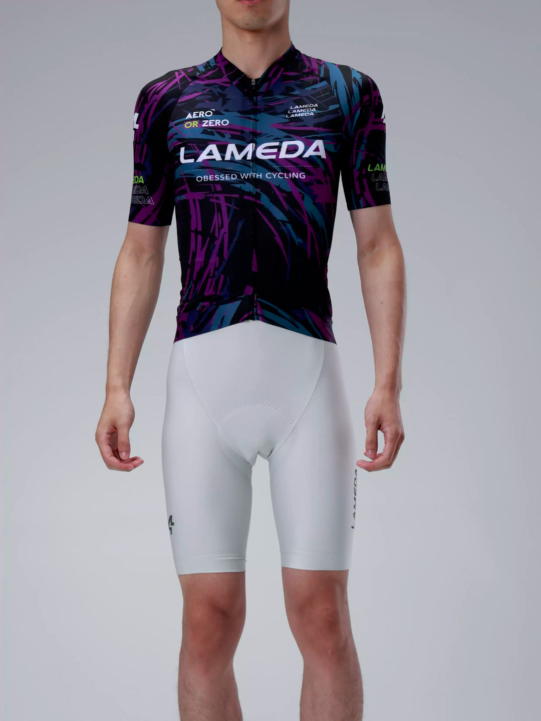 Lameda 20th Anniv. Special Men's Bib Shorts - White