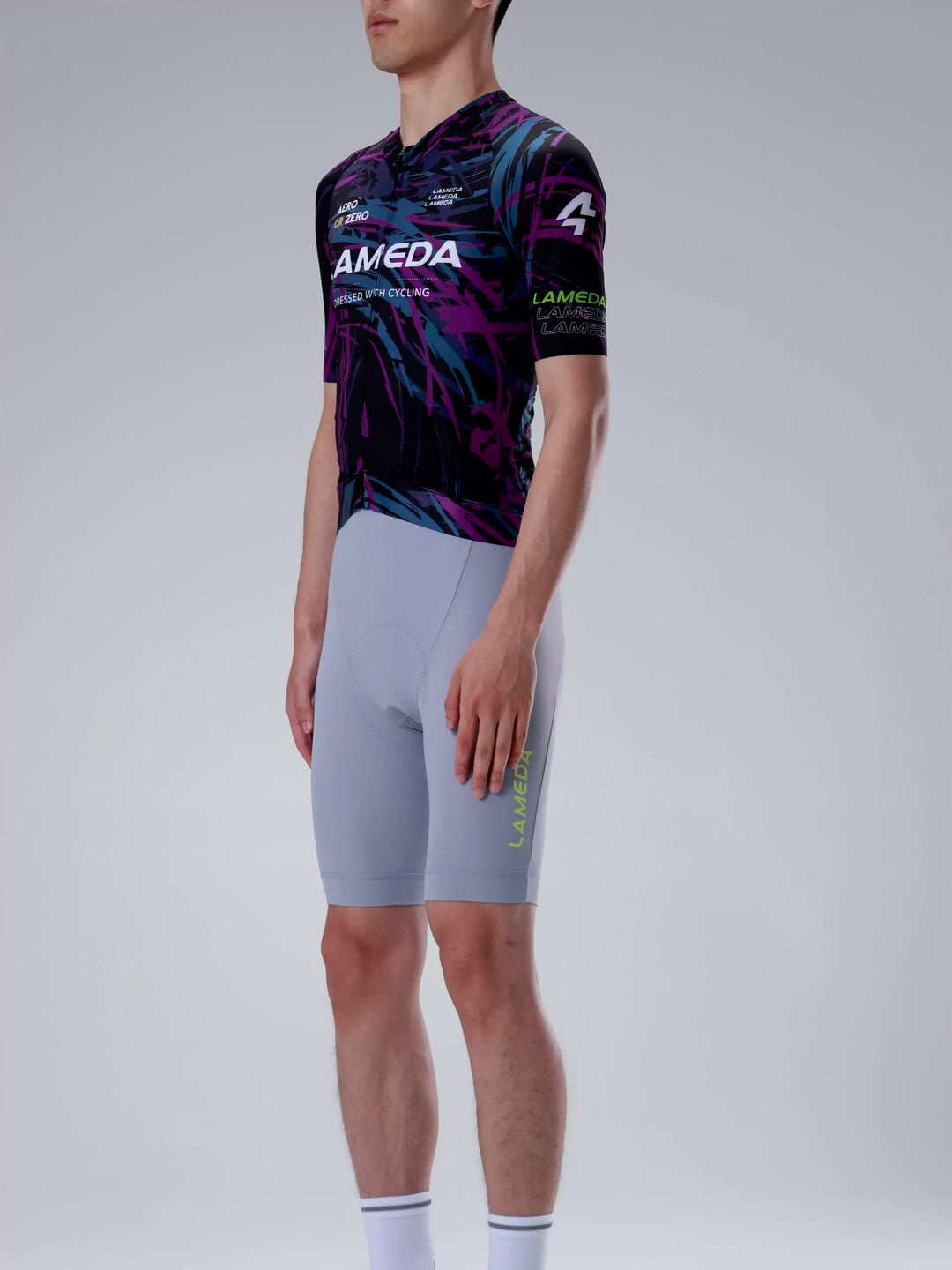 Lameda 20th Anniv. Special Men's Bib Shorts - Gray
