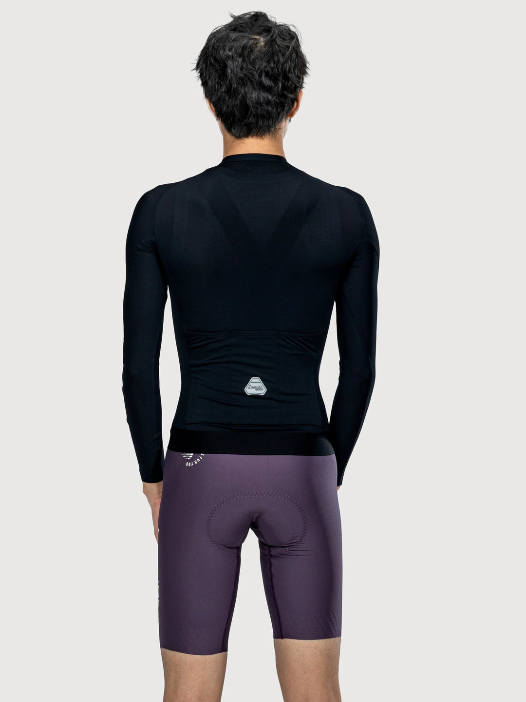 Silver Men's Cycling Jersey Long Sleeve - Black