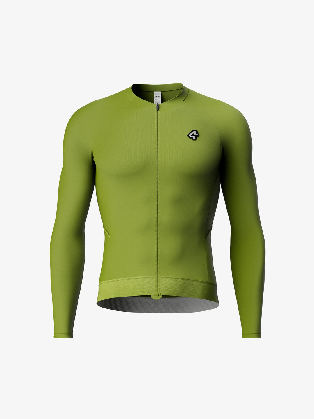 Azure Flow Men Cycling Long Sleeve Jersey - Grass Green