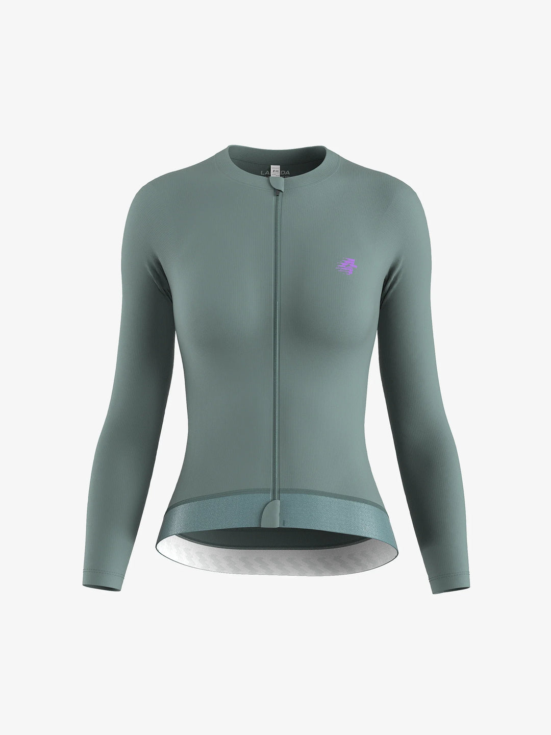 Ethereal Woman Cycling Jersey Long Sleeve - Gray Olive