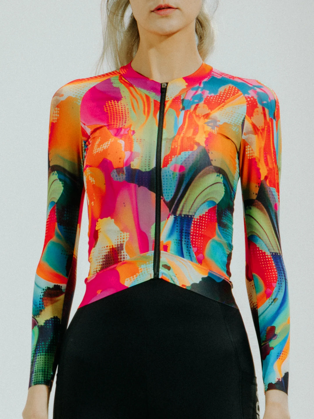 Hue Women Cycling Jersey Long Sleeve  - Smoky Red