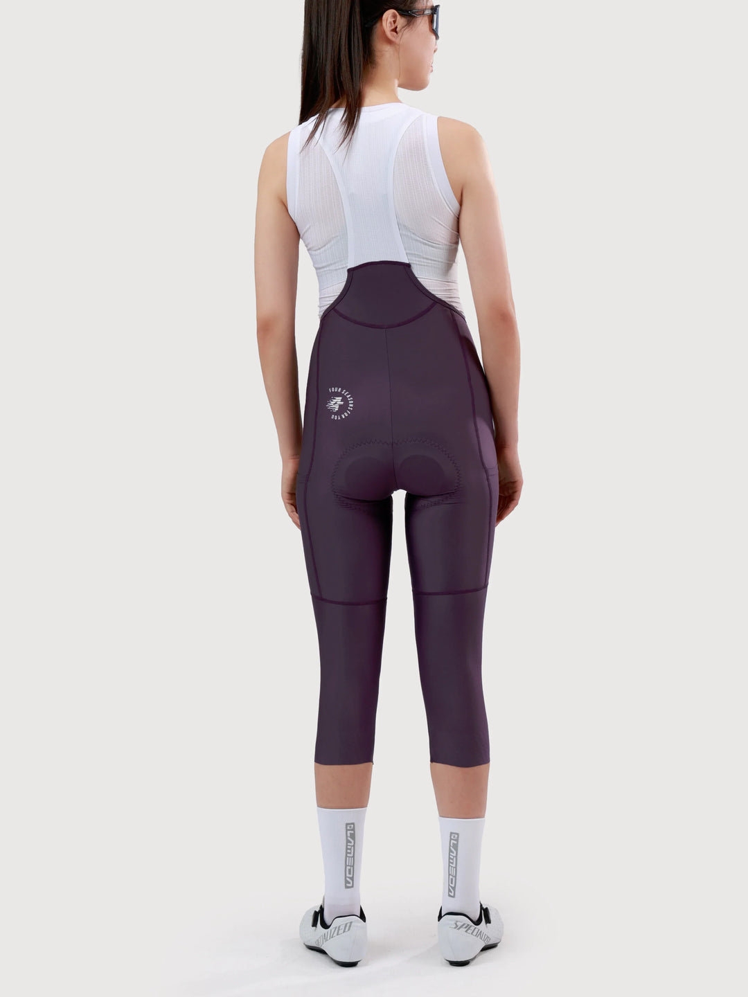 Aero Women Cycling Bib Pants 3/4 Capris - Meadow Purple
