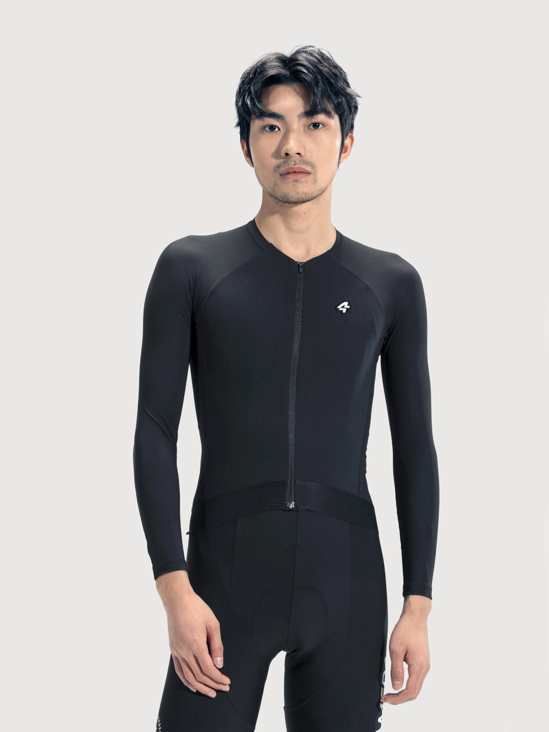 Azure Flow Men Cycling Long Sleeve Jersey - Black