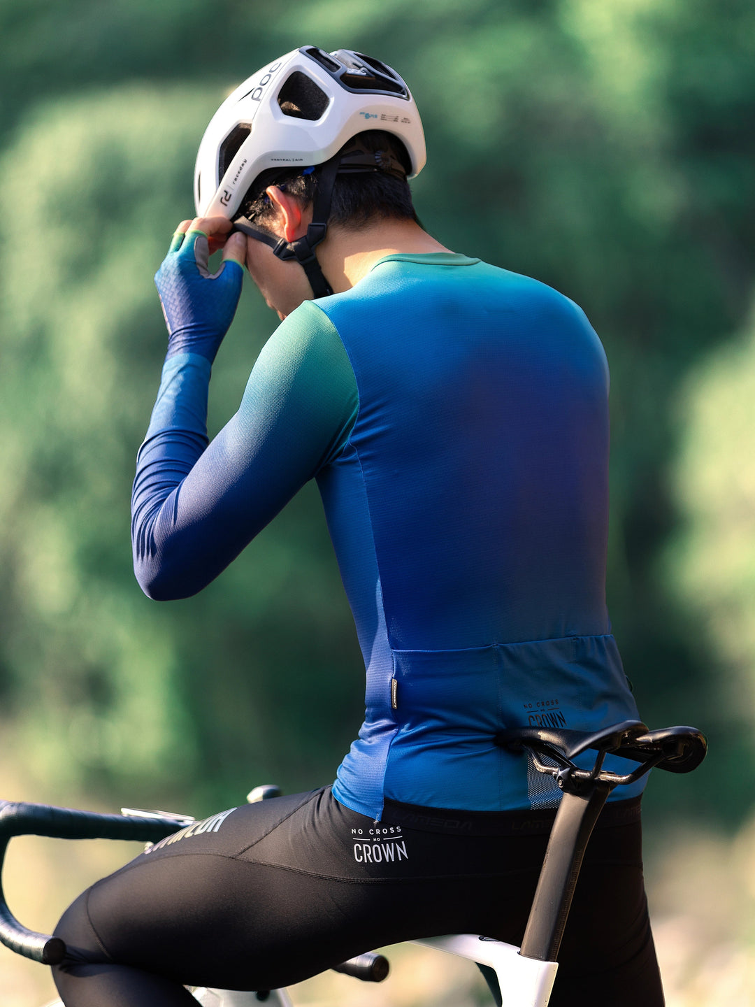Dusk Men Cycling Jersey Long Sleeve - Lightning Blue
