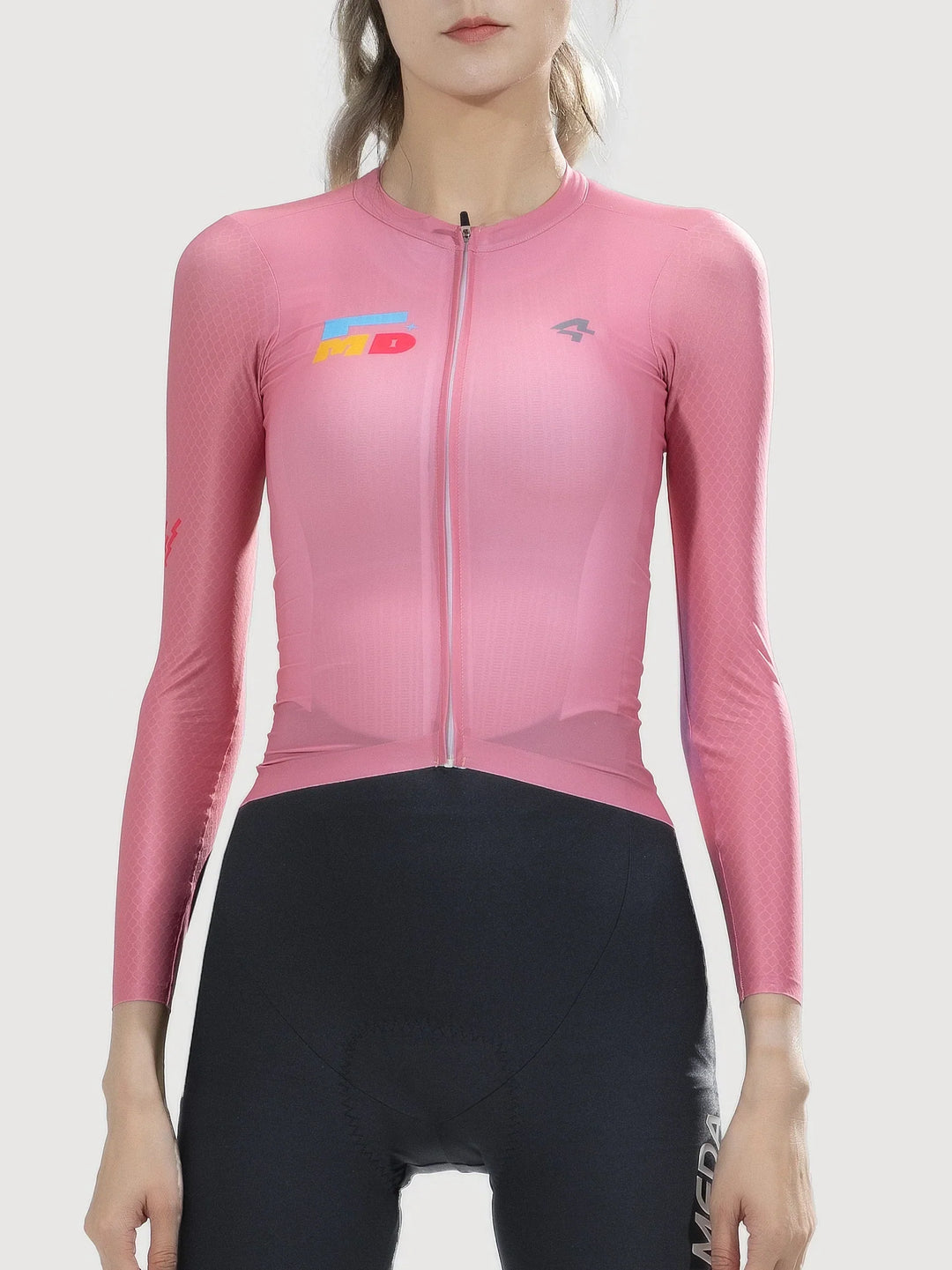 Enchanting Women Cycling Jersey Long Sleeve - Pink
