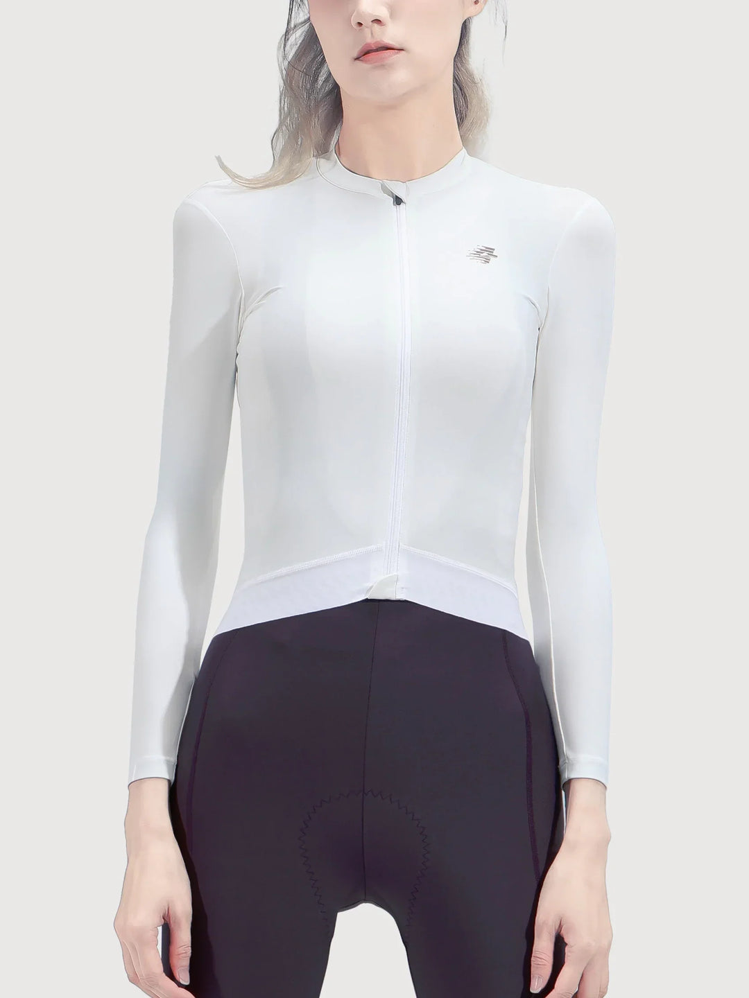 Ethereal Woman Cycling Jersey Long Sleeve - White