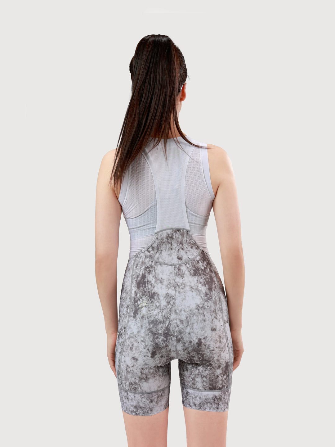 Floral Woman Cycling Bib Shorts - Ink Gray