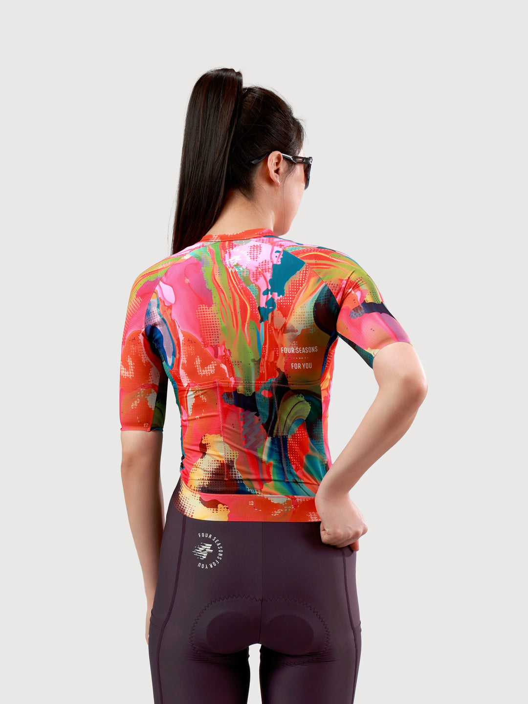 Hue Women Cycling Jersey - Smoky Red