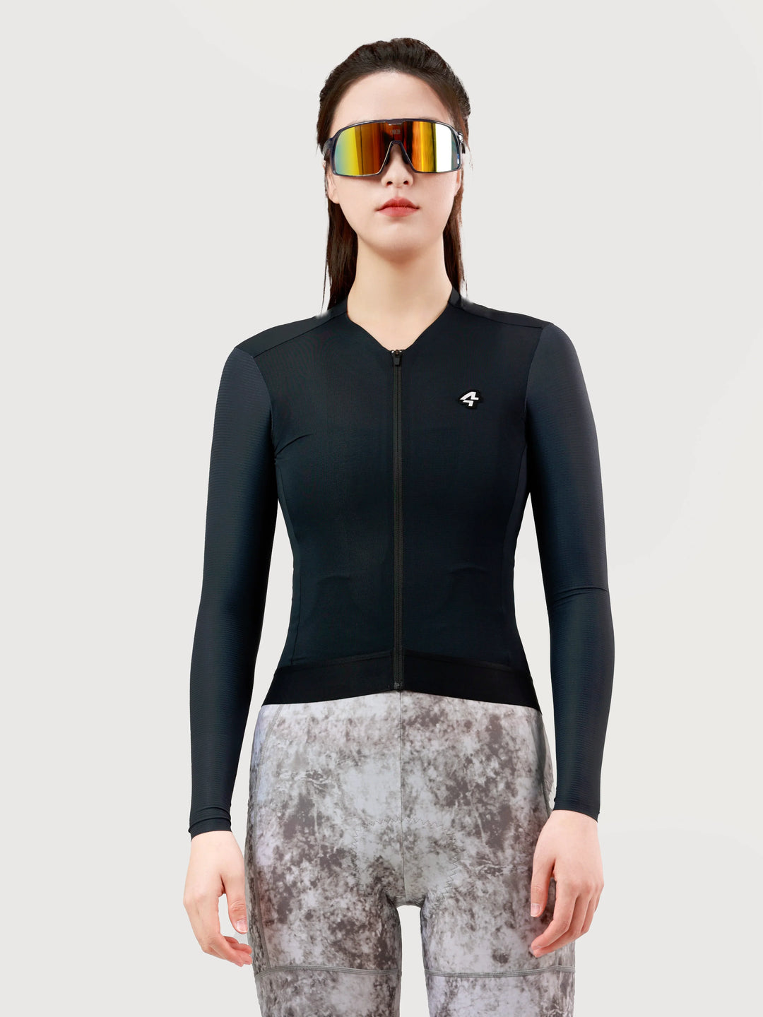 Moon Woman Cycling Jersey Long Sleeve CoolMax - Black