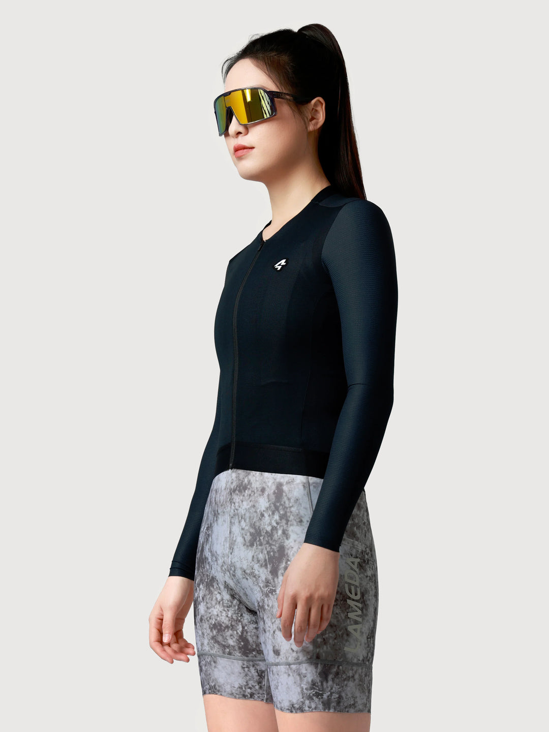 Moon Woman Cycling Jersey Long Sleeve CoolMax - Black