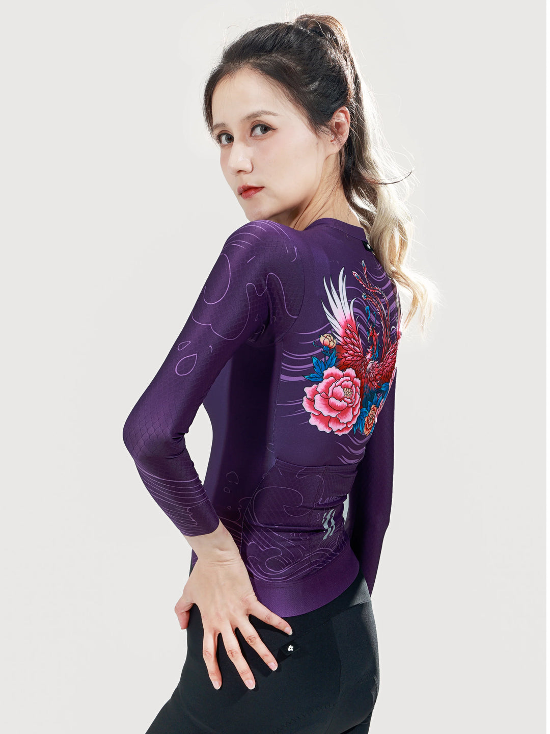 Phoenix Waltz Women's Cycling Jersey Long Sleeve - Purple
