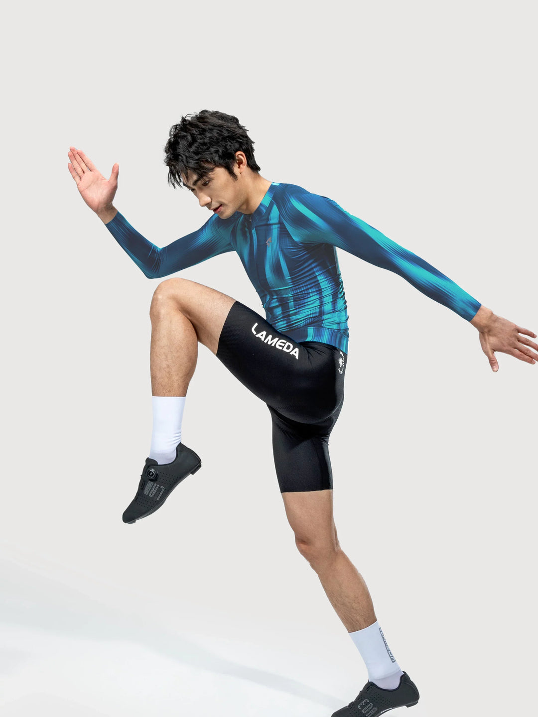 Silhouette Men Cycling Jersey Long Sleeve - Halo Blue