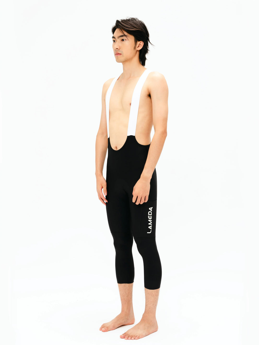 Summit Men Cycling Bib Pants 3/4 Capris - Black