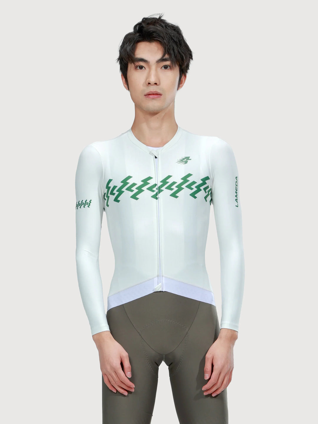 Verde Men Cycling Jersey Long Sleeve - Cloud Lightning