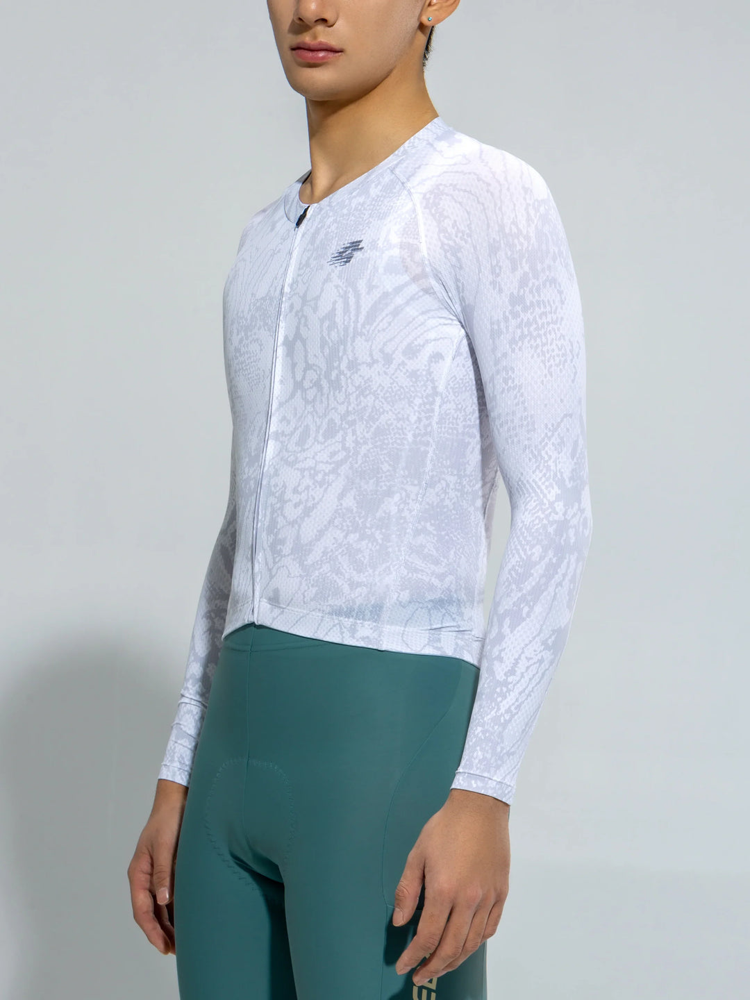 Men's Basic Cycling Jersey 2025SSXX590LS - White Snake