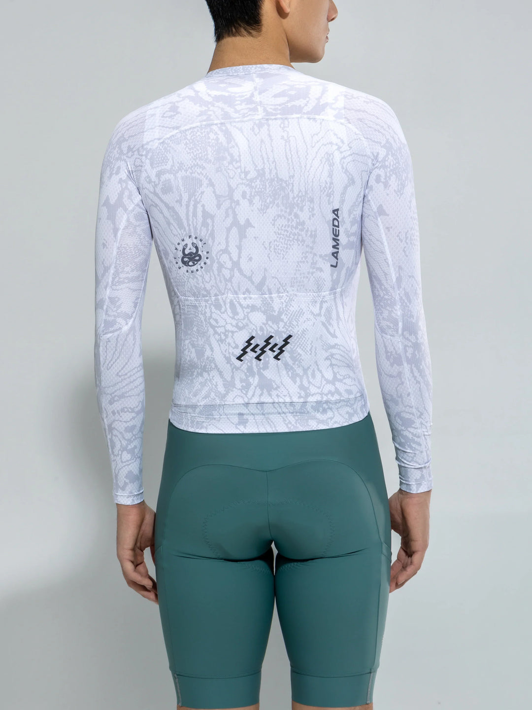 Men's Basic Cycling Jersey 2025SSXX590LS - White Snake