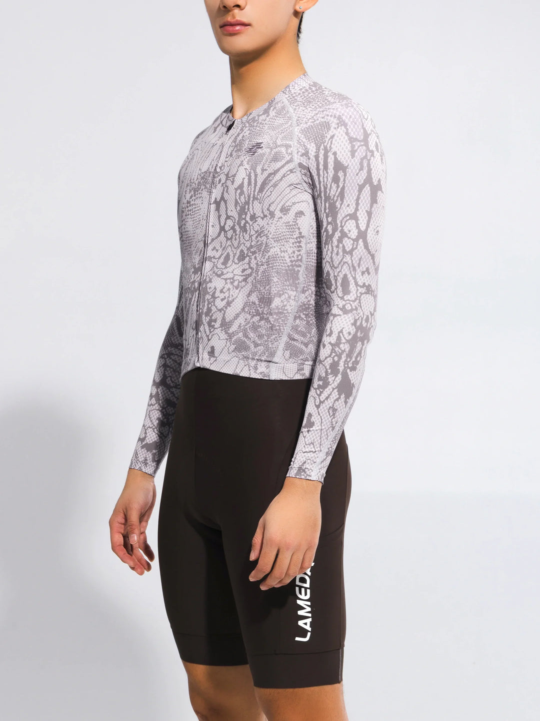 Men's Basic Cycling Jersey 2025SSXX590LS - Gray Snake