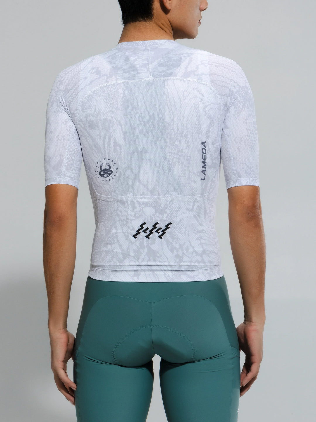 Men's Basic Cycling Jersey 2025SSXX590SS - White Snake