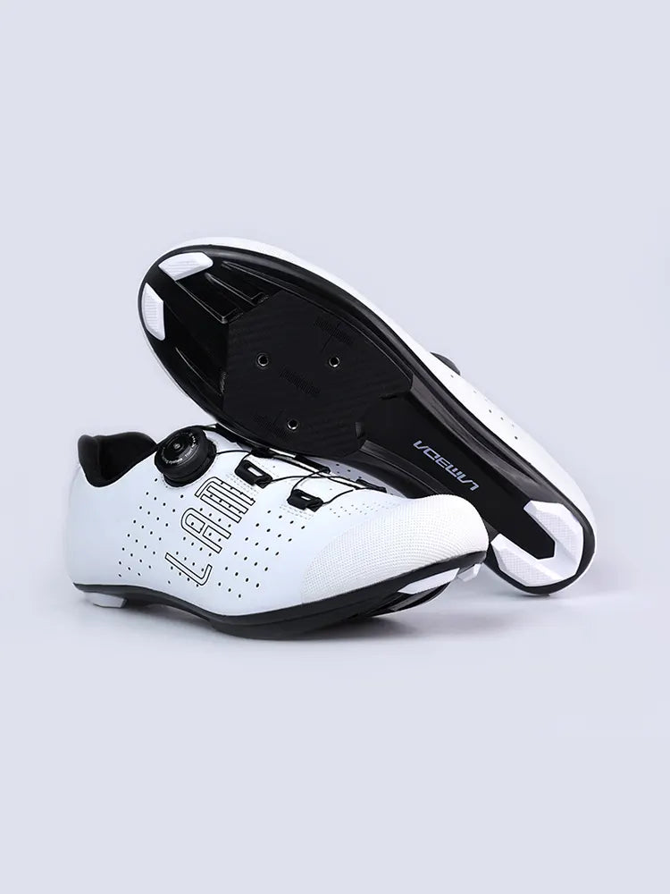 Hank Unisex Nylon Cycling Cleat Shoes - White