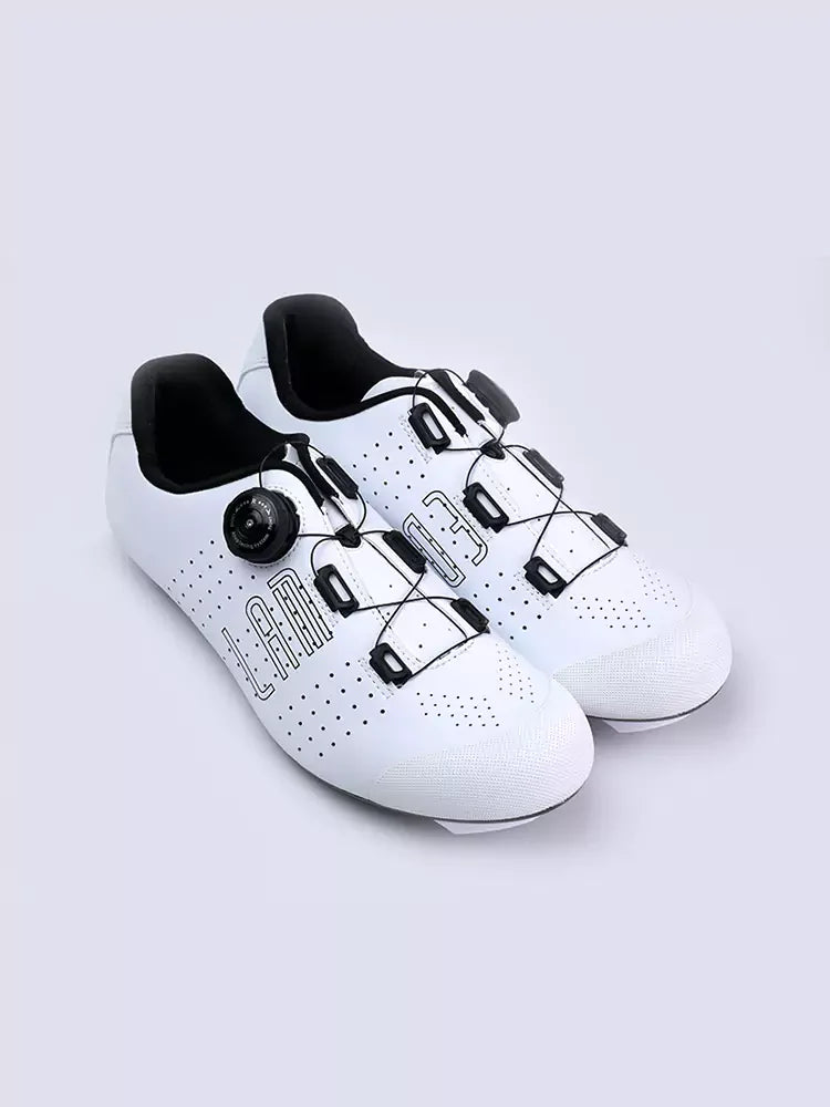 Hank Unisex Nylon Cycling Cleat Shoes - White