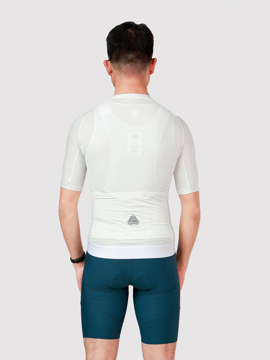Silver Men's Cycling Jersey - White