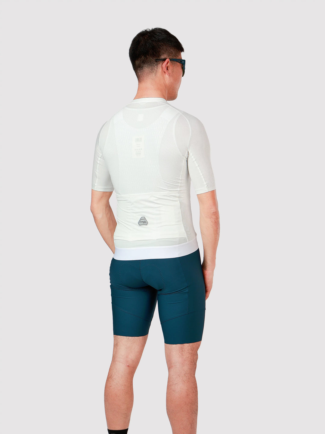 Silver Men's Cycling Jersey - White
