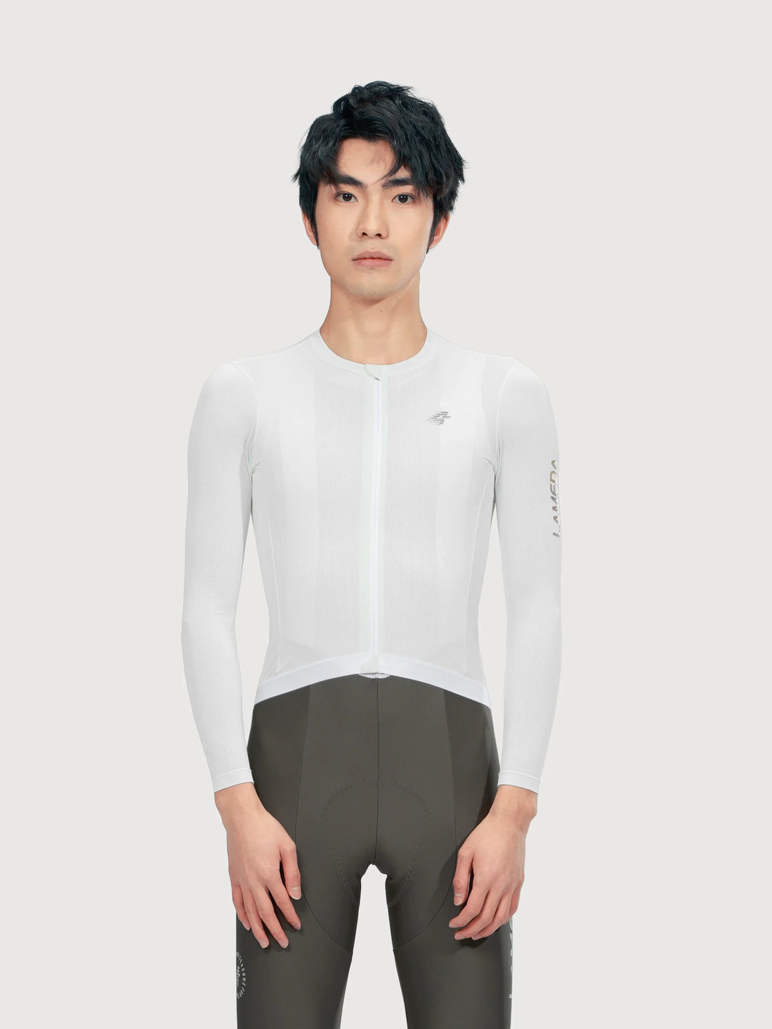 Realm Men Cycling Jersey Long Sleeve - White