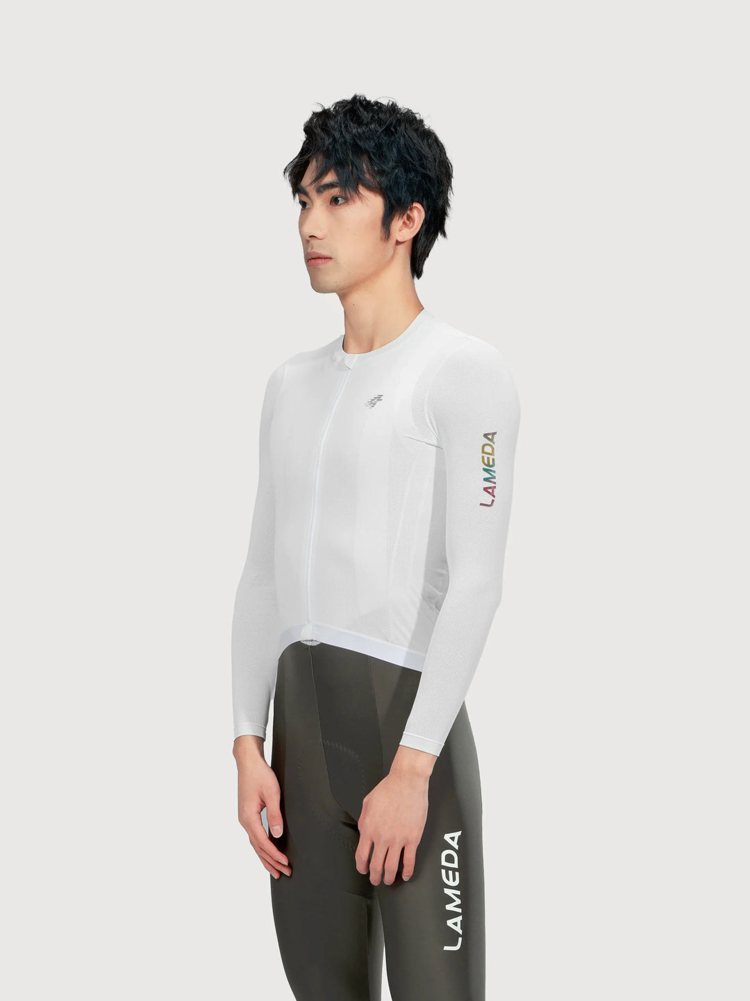 Realm Men Cycling Jersey Long Sleeve - White