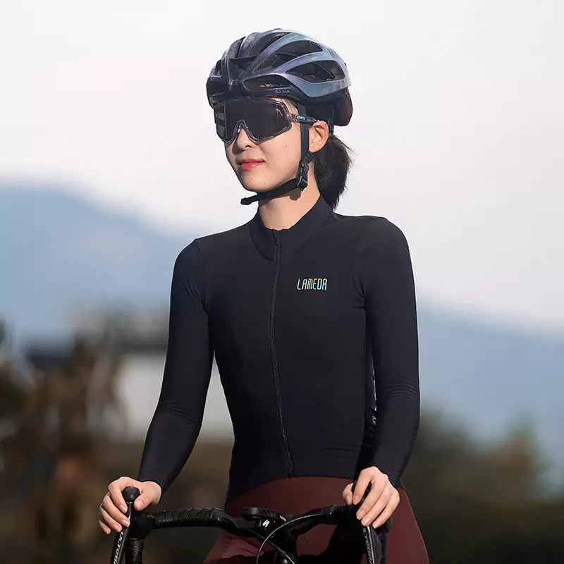 Cyclist Corner Sheen Unisex Fleeced Long Sleeve Winter Cycling Jersey Stylish