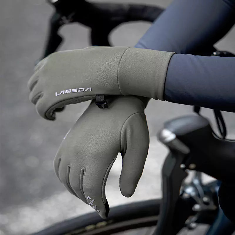 Cyclist Corner Long Finger Cycling Fleeced Gloves Touch Screen