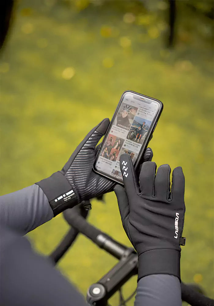 Cyclist Corner Long Finger Cycling Fleeced Gloves Touch Screen