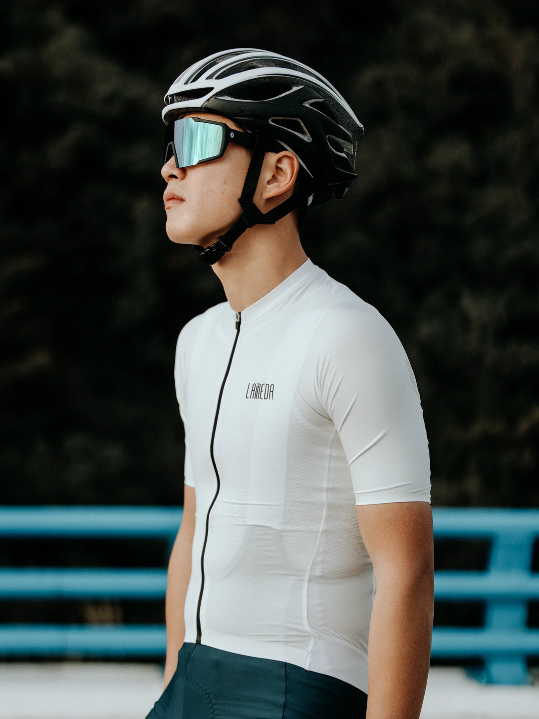 Silver Men's Cycling Jersey - White