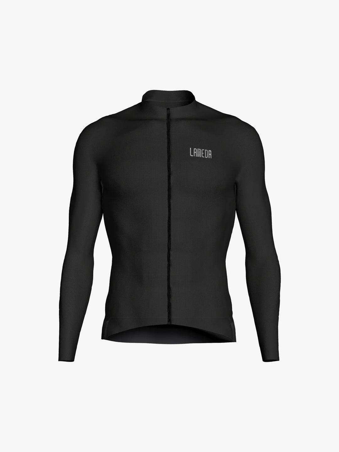 Silver Men's Cycling Jersey Long Sleeve - Black