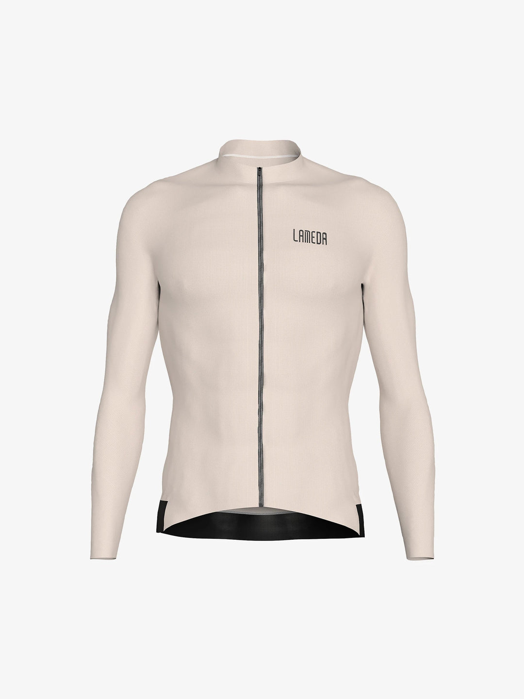 Silver Men's Cycling Jersey Long Sleeve - Khaki