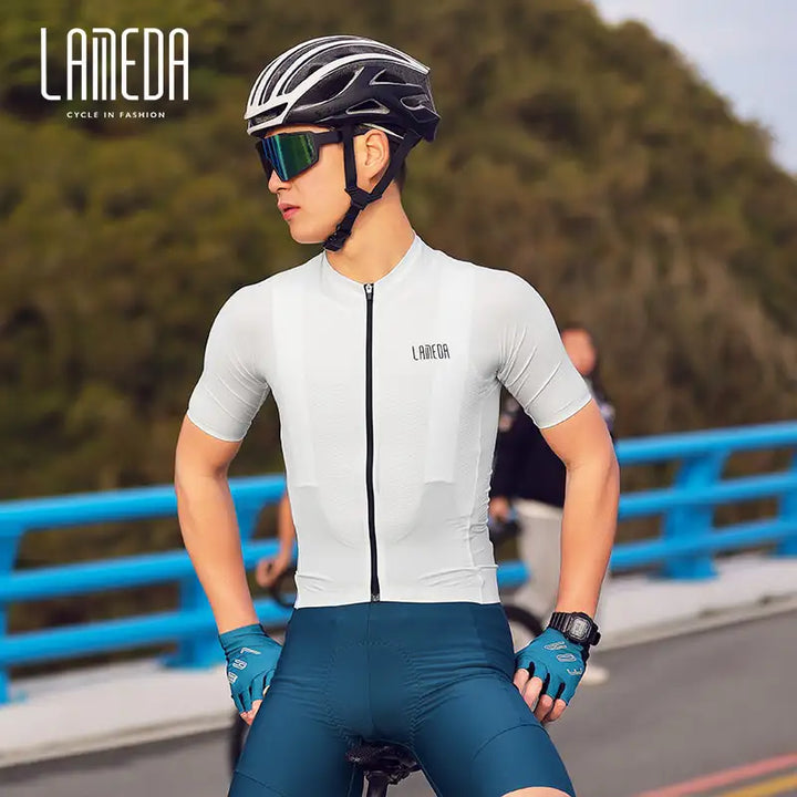 Cyclist Corner Silver Men Short Sleeve Cycling Jersey