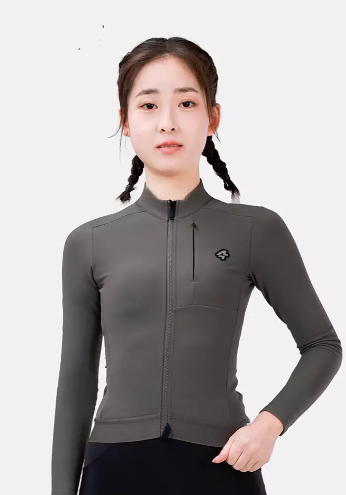 Snowdrop Fleeced Long Sleeve Winter Cycling Jersey