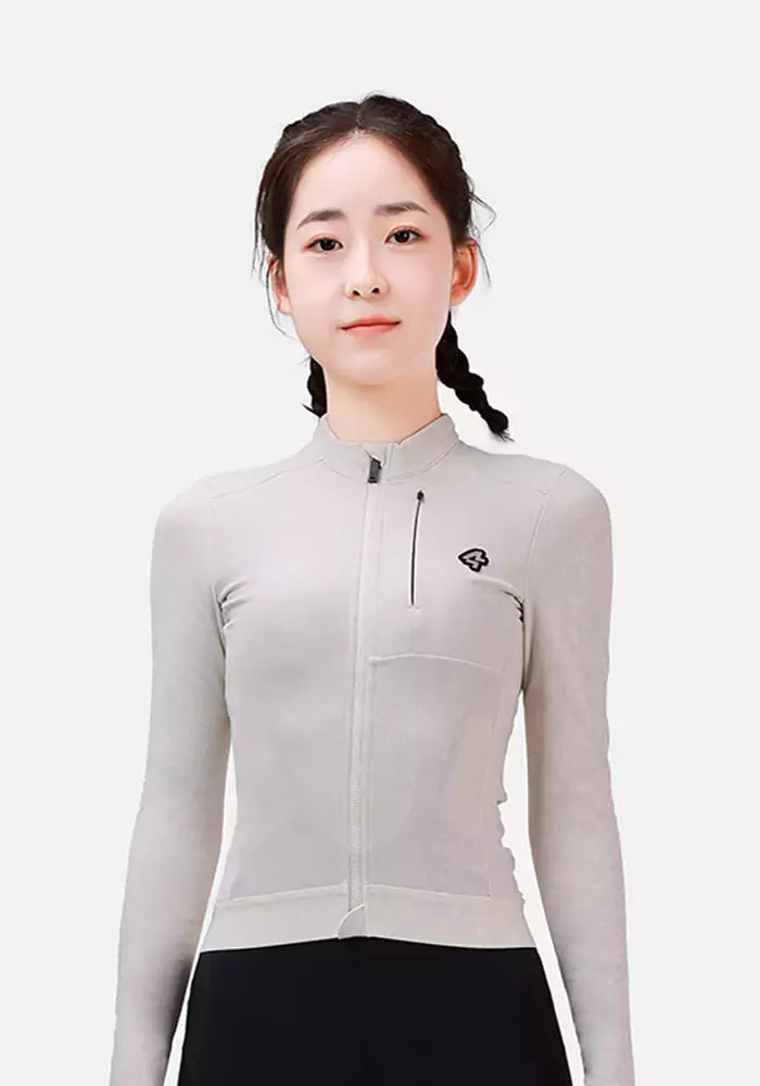 Snowdrop Fleeced Long Sleeve Winter Cycling Jersey