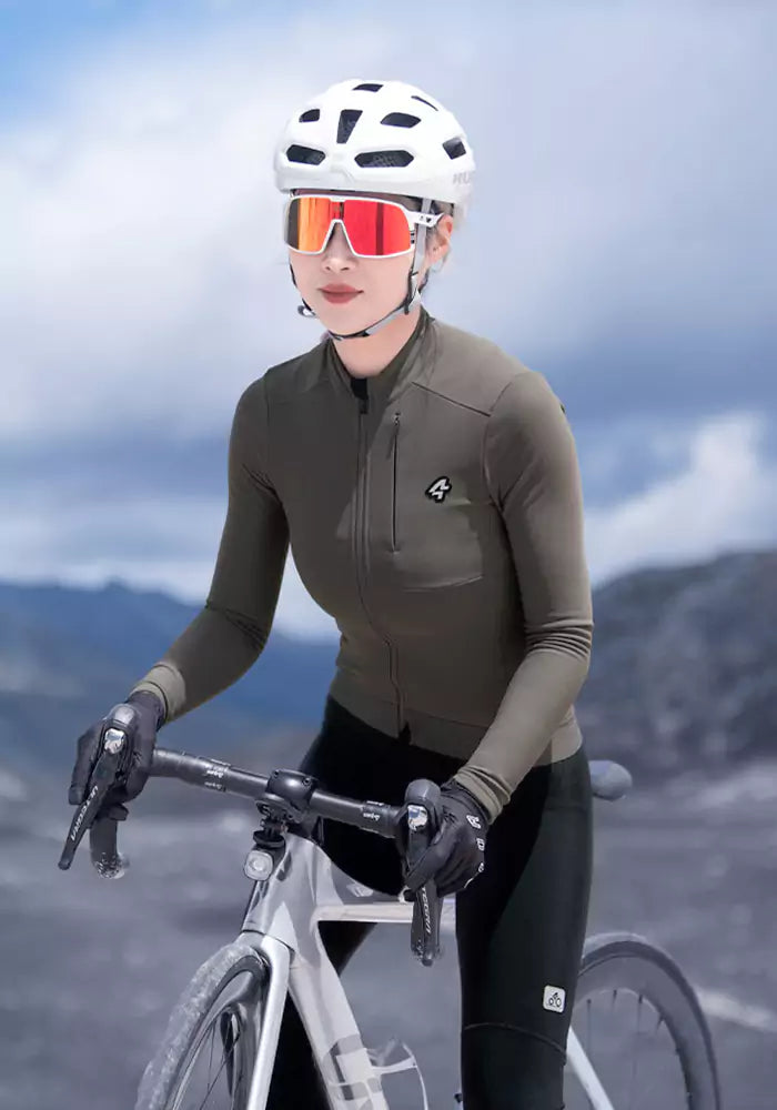 Snowdrop Fleeced Long Sleeve Winter Cycling Jersey