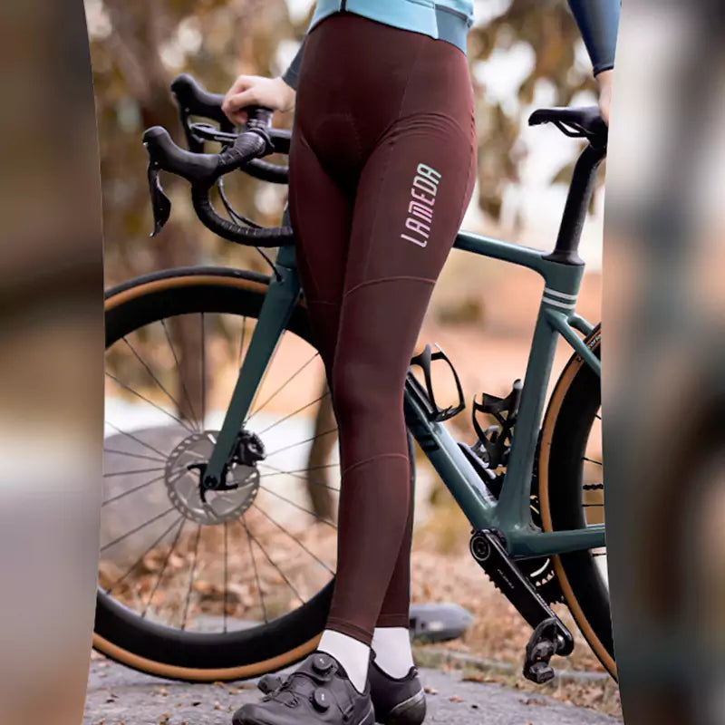 Cyclist Corner Sunset Women Winter Fleeced Warm Cycling Pants