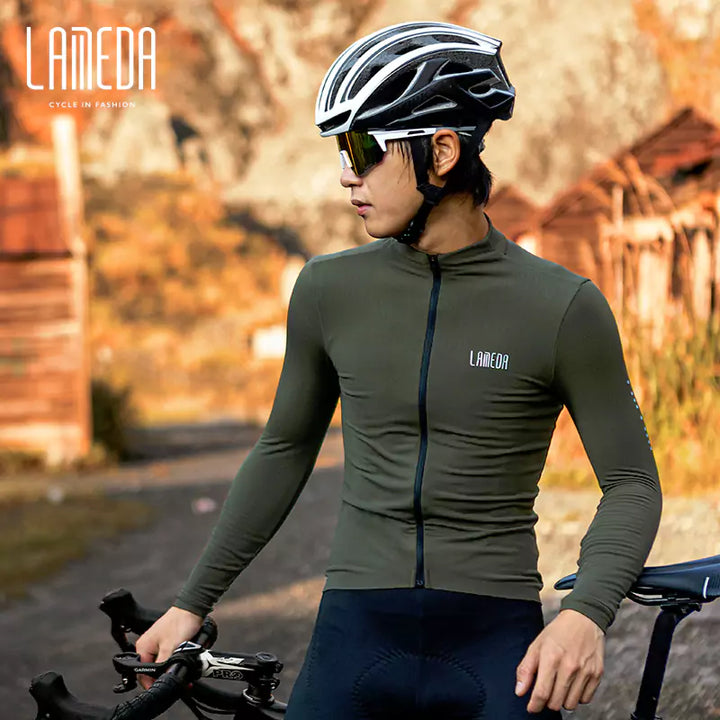 Cyclist Corner Transcend Men Fleeced Winter Long Sleeve Cycling Jersey