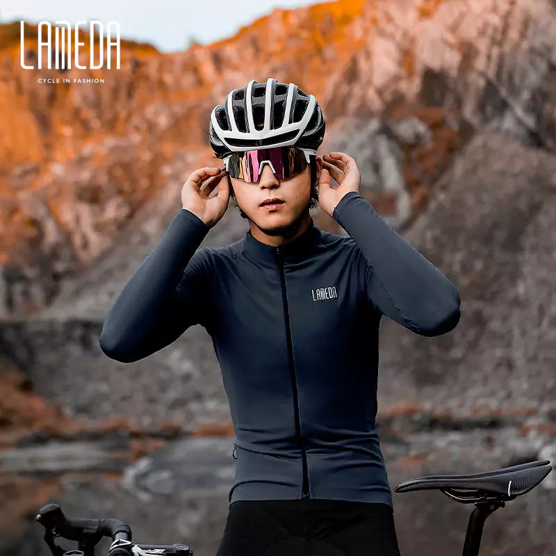 Cyclist Corner Transcend Men Fleeced Winter Long Sleeve Cycling Jersey