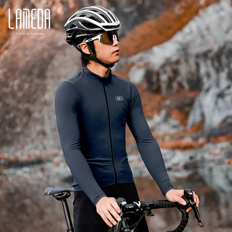 Cyclist Corner Transcend Men Fleeced Winter Long Sleeve Cycling Jersey