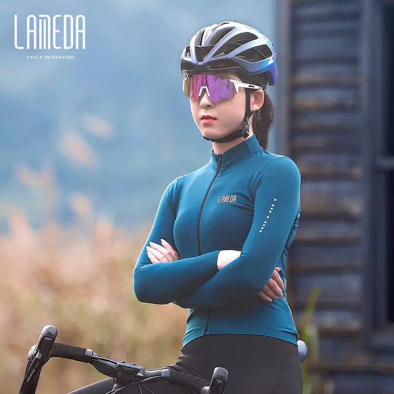 Cyclist Corner Transcend Women Fleeced Winter Cycling Jersey