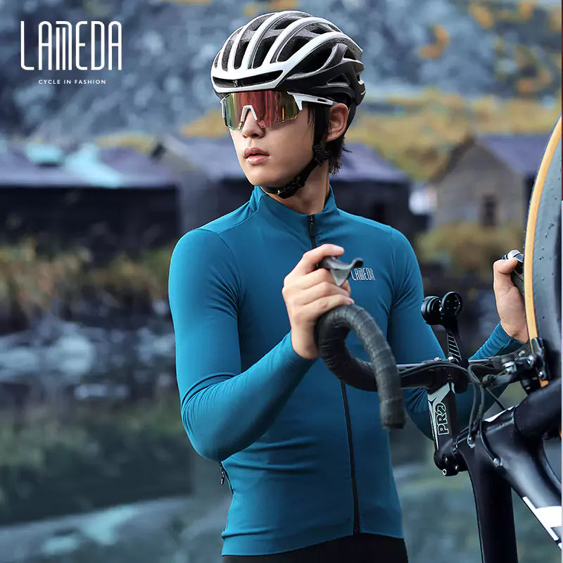 Cyclist Corner Transcend Men Fleeced Winter Long Sleeve Cycling Jersey