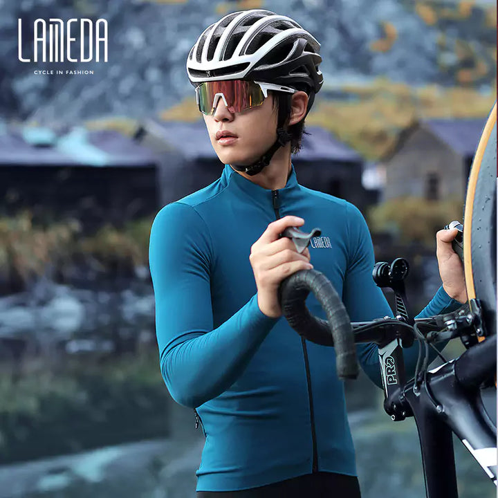 Cyclist Corner Transcend Men Fleeced Winter Long Sleeve Cycling Jersey