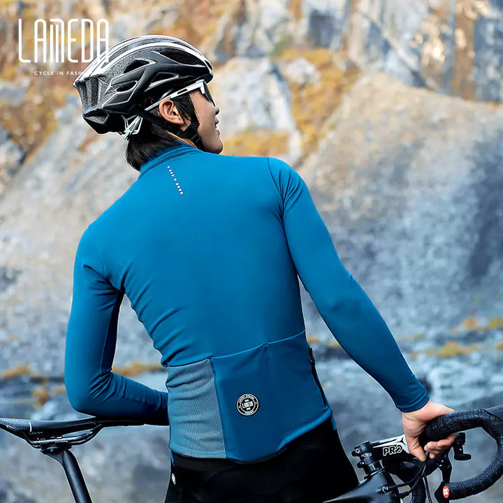 Cyclist Corner Transcend Men Fleeced Winter Long Sleeve Cycling Jersey