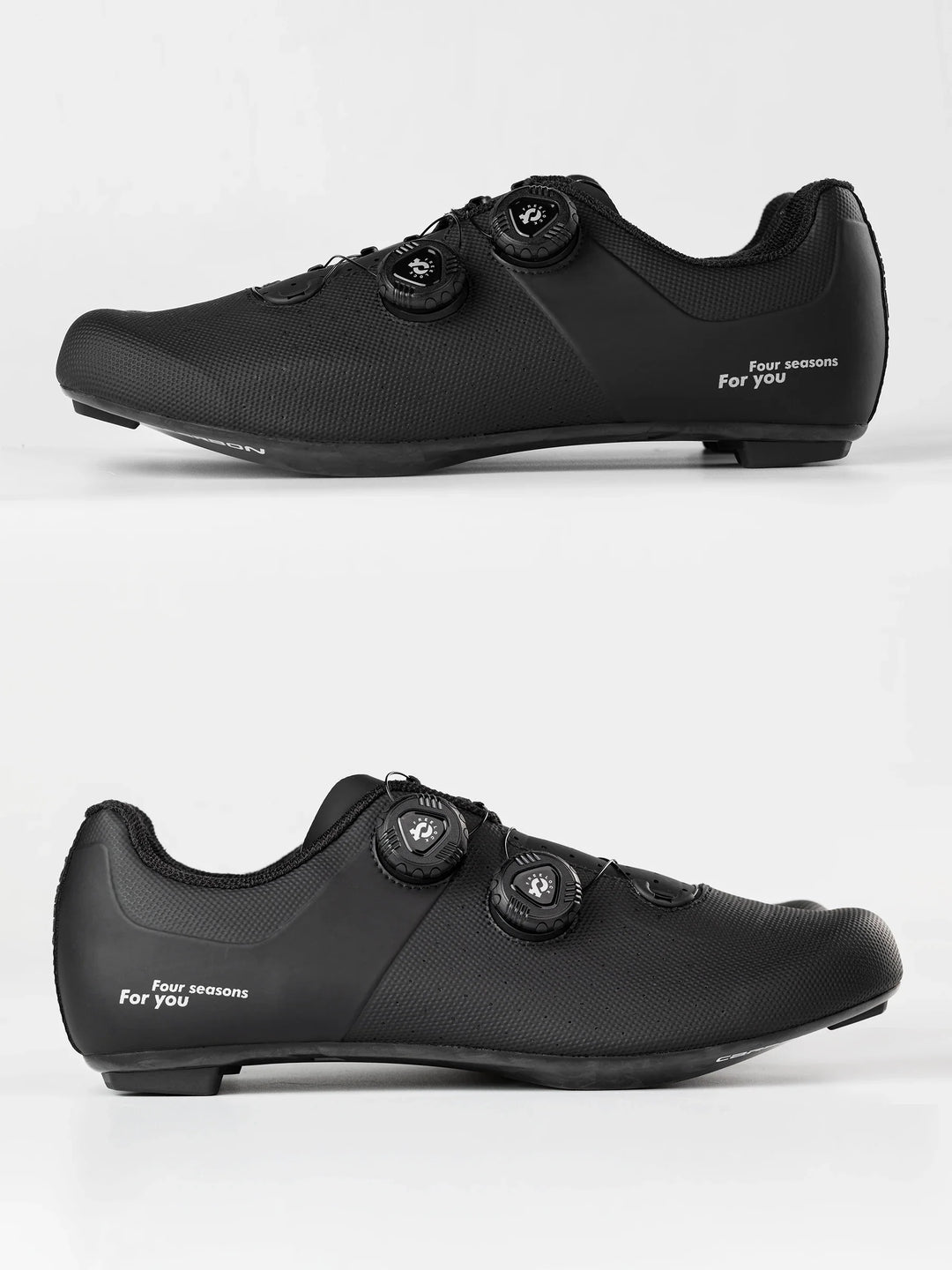 Yik Carbon Fiber Cycling Cleat Shoes - Black