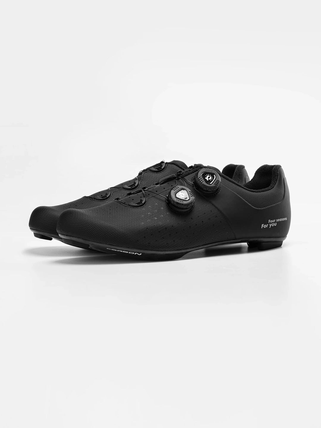 Yik Carbon Fiber Cycling Cleat Shoes - Black
